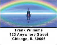 Chakras in Meditation Address Labels | LBBAI-34