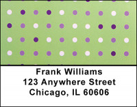 Purple Polka Dots Address Labels | LBBAI-40
