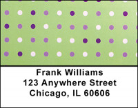 Purple Polka Dots Address Labels | LBBAI-40