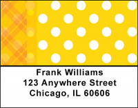 Polka Dots On Gold Address Labels | LBBAI-43