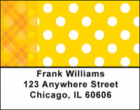 Polka Dots On Gold Address Labels | LBBAI-43