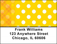 Polka Dots On Gold Address Labels | LBBAI-43