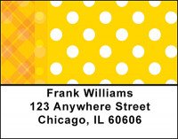 Polka Dots On Gold Address Labels | LBBAI-43