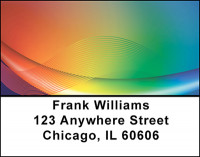 Abstract Rainbow Curves Address Labels | LBBAI-50
