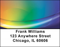 Abstract Rainbow Curves Address Labels | LBBAI-50