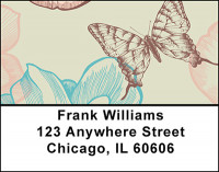 Vintage Butterfly Address Labels | LBBAJ-08