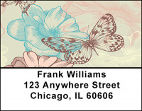 Vintage Butterfly Address Labels | LBBAJ-08
