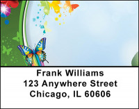 Butterflies and Roses Address Labels | LBBAJ-10