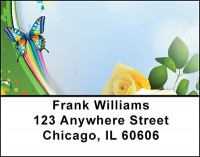 Butterflies and Roses Address Labels | LBBAJ-10