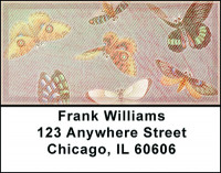 Grunge Butterflies Address Labels | LBBAJ-19