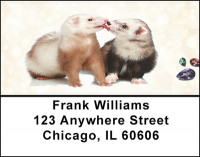 Ferrets with Bling Address Labels | LBBAJ-20
