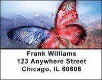 Americana Butterfly Address Labels | LBBAJ-32