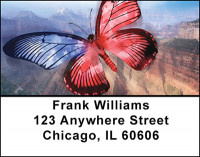 Americana Butterfly Address Labels | LBBAJ-32