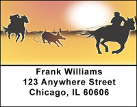 Cowboy Silhouettes Address Labels | LBBAJ-35