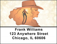 Cowgirl Silhouettes Address Labels | LBBAJ-36