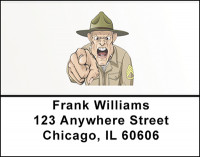 Yes Drill Sargent Address Labels | LBBAK-11