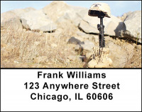 Military Boots In Action Address Labels | LBBAK-12