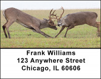 Rutting Whitetail Bucks Address Labels | LBBAK-21