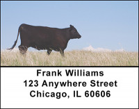 Black Angus Cattle Address Labels | LBBAK-27