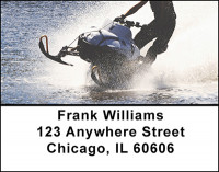 Snowmobile Fun Address Labels | LBBAK-36