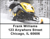 Snowmobile Fun Address Labels | LBBAK-36