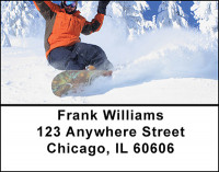 Snowboarding Action Address Labels | LBBAK-38