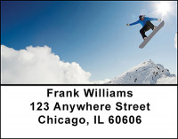 Snowboarding Action Address Labels | LBBAK-38