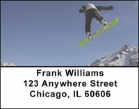 Snowboarding Action Address Labels | LBBAK-38