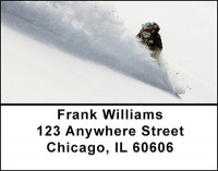 Snowboarding Action Address Labels | LBBAK-38