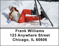 Skier Address Labels | LBBAK-39