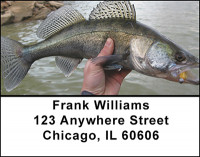 Freshwater Pike Fishing Address Labels | LBBAK-45