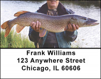 Freshwater Pike Fishing Address Labels | LBBAK-45