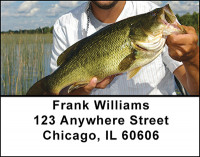 Hooked On Bass Fishing Address Labels | LBBAK-46