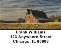 Vintage Old Farm Barns Address Labels | LBBAK-49