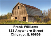 Vintage Old Farm Barns Address Labels | LBBAK-49