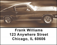 Classic Muscle Sports Cars Address Labels | LBBAL-01