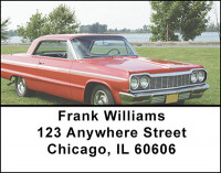 Classic Muscle Sports Cars Address Labels | LBBAL-01