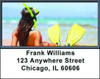 Vacationing At The Beach Address Labels | LBBAL-09