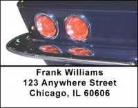 Retro Classic Car Tailights Address Labels | LBBAL-19