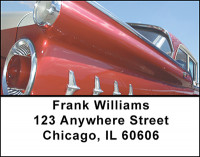 Retro Classic Car Tailights Address Labels | LBBAL-19