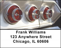 Retro Classic Car Tailights Address Labels | LBBAL-19
