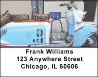 Retro Vintage Scooters Address Labels | LBBAL-22
