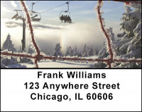 Winter Skiing Vacation Address Labels | LBBAL-26