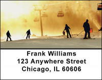 Winter Skiing Vacation Address Labels | LBBAL-26