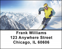 Winter Skiing Vacation Address Labels | LBBAL-26