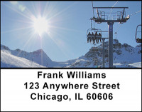 Winter Skiing Vacation Address Labels | LBBAL-26