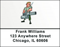 Military's Comical Characters Address Labels | LBBAL-35