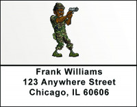 Military's Comical Characters Address Labels | LBBAL-35