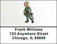 Military's Comical Characters Address Labels | LBBAL-35
