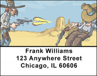 Cartoon Cowboys Address Labels | LBBAL-39